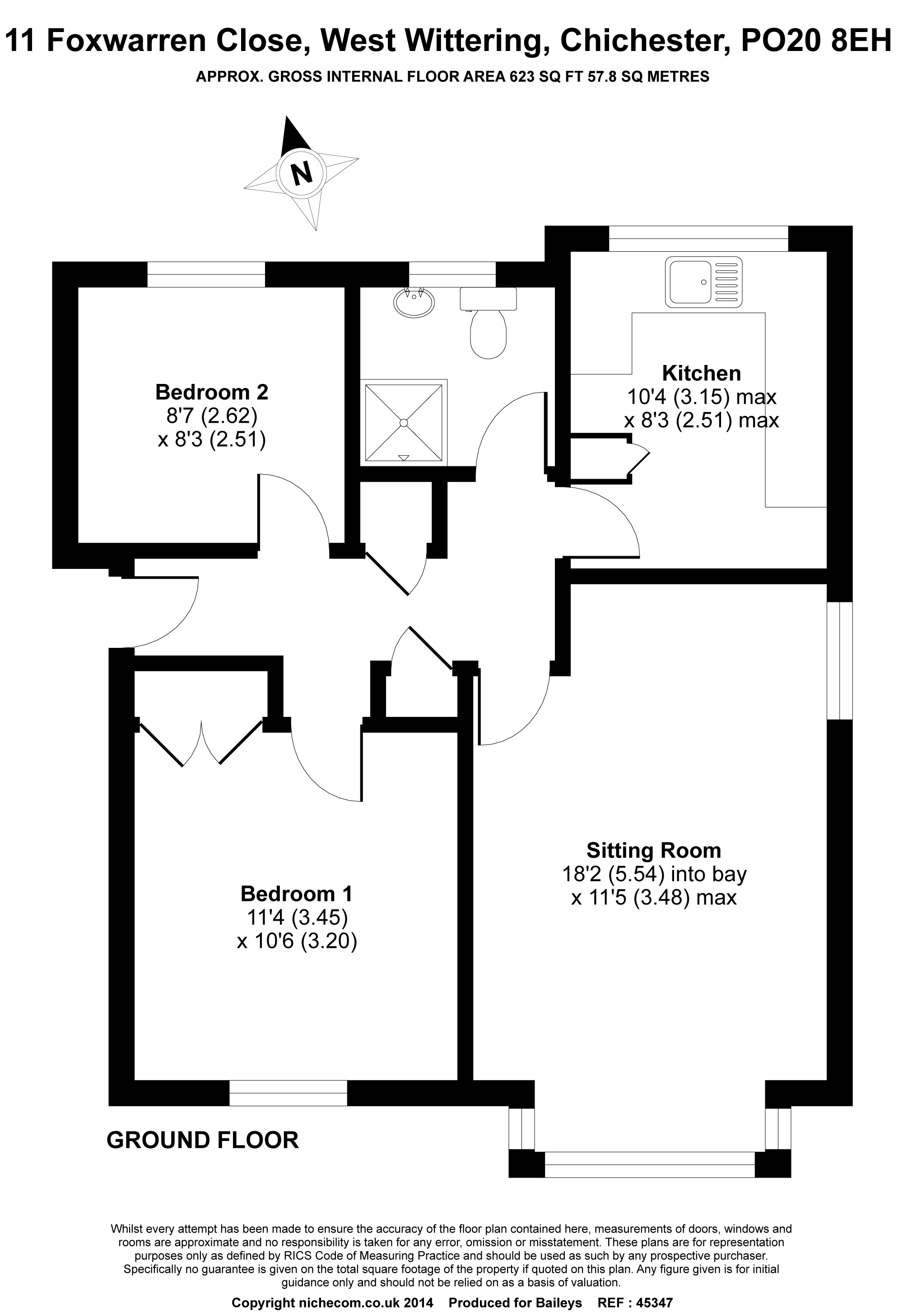 Property for Sale, East Wittering 11 Foxwarren Close Baileys Estate
